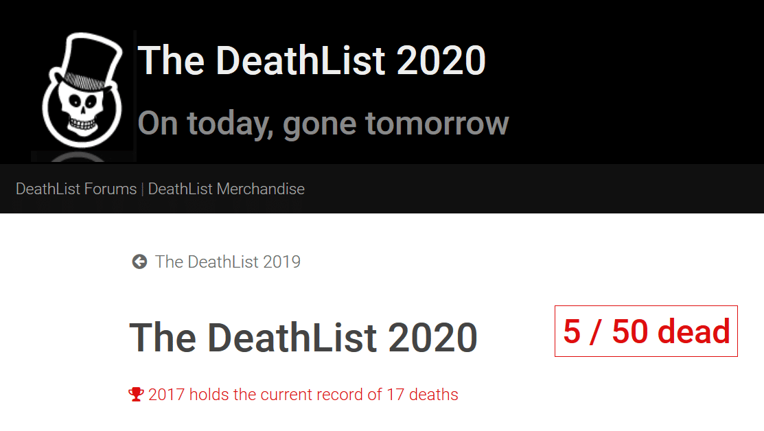 Deathlist, la mort des stars leur va si bien Happy End